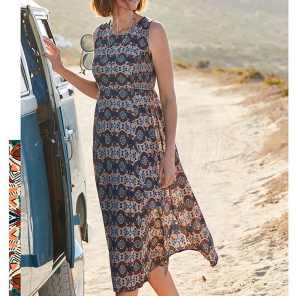 Fat Face Connie Kaleidoscope Maxi Boho Dress